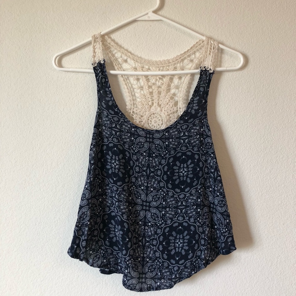 Lace racerback tank